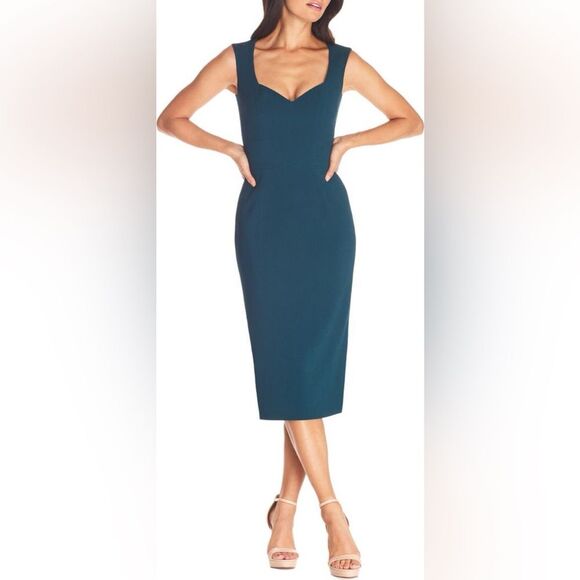 Dress the Population Dresses & Skirts - Dress the Population Pine Green Sweetheart Sheath Dress – Size Large – NWT